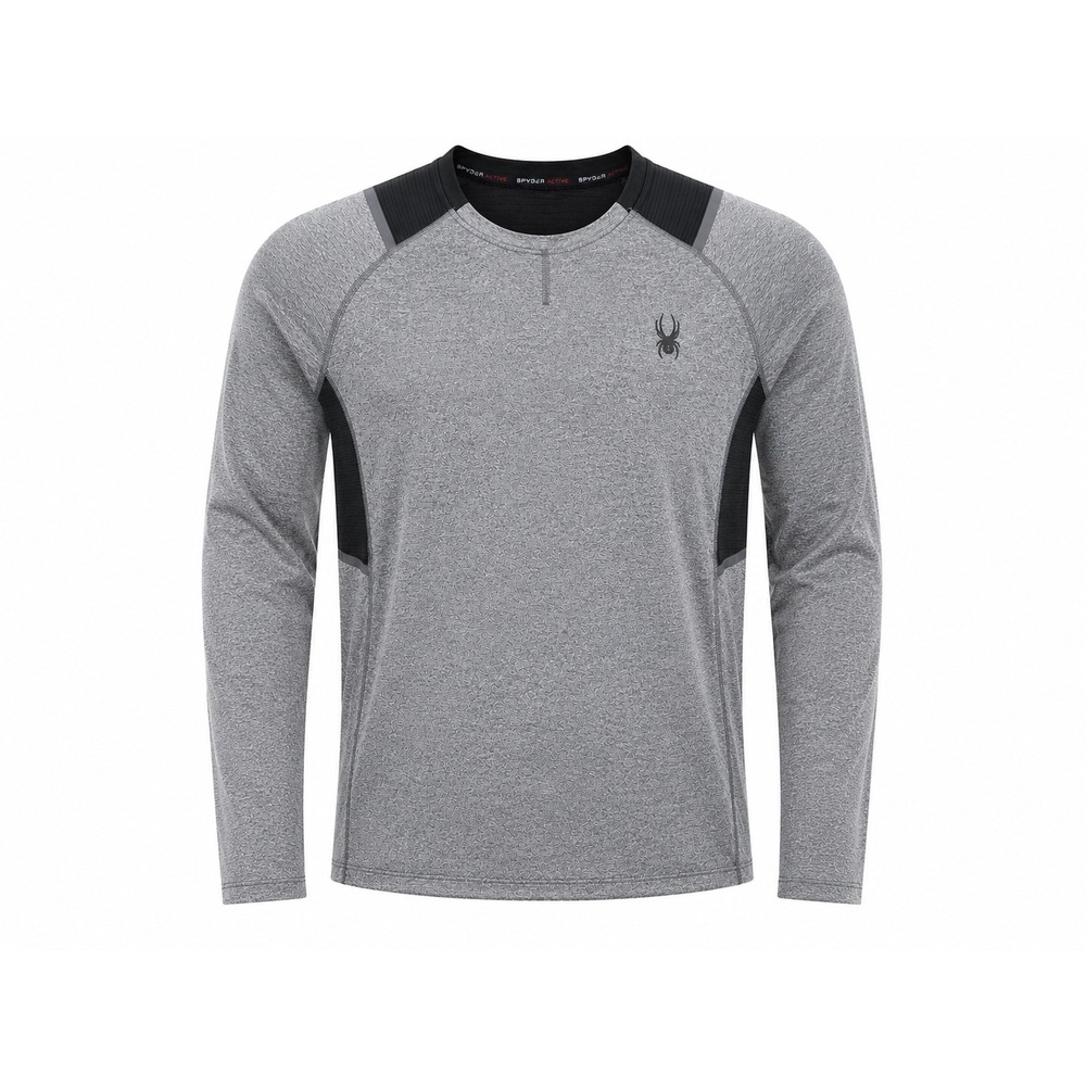 Spyder Active Mens Gray Shirt Large bikercore Outdoor gorpcore sporty logo gym